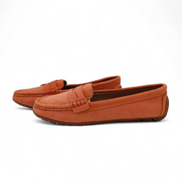 Blondo Shellby Women's Size 7.5 M Orange Suede Nubuck Waterproof Driver Loafer - Picture 5 of 13